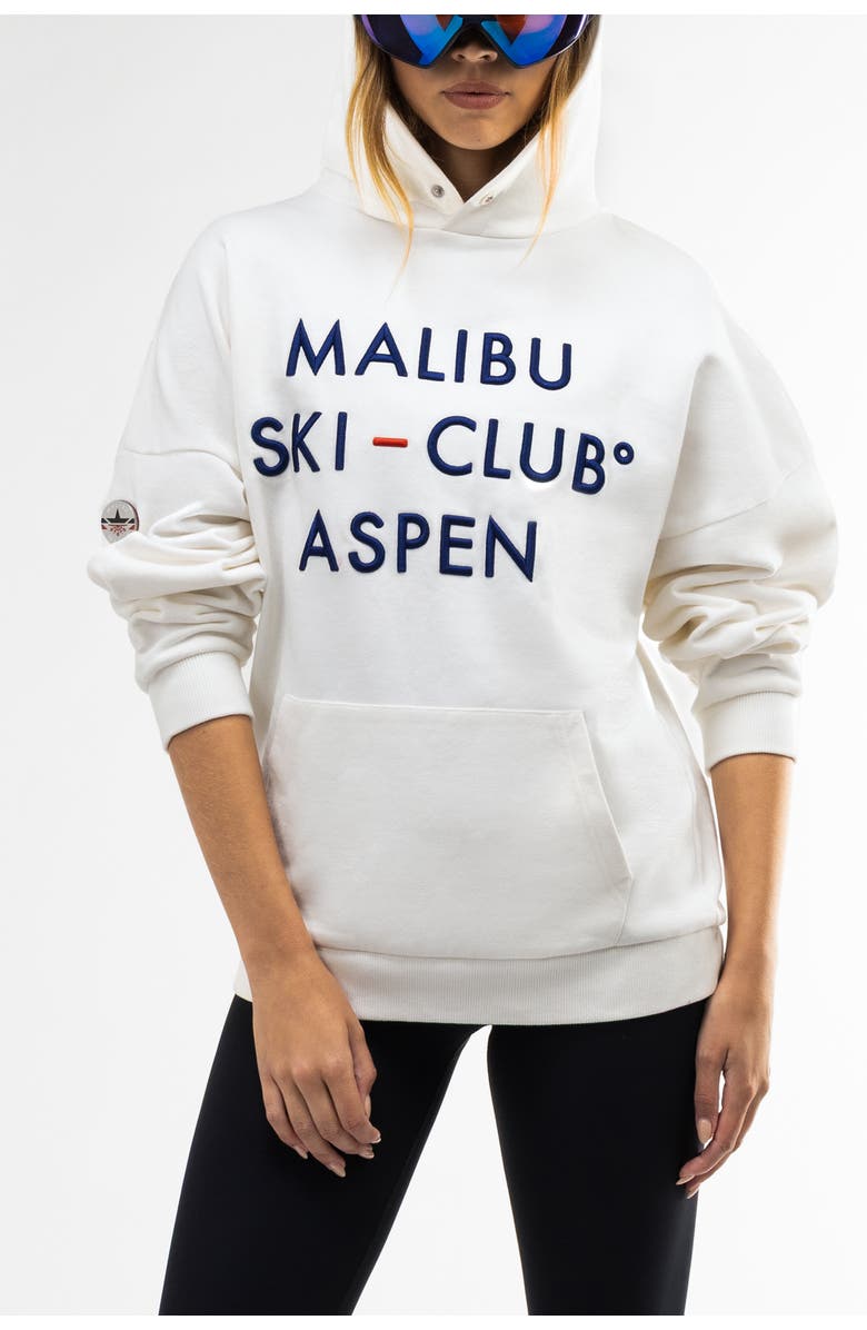 Malibu Ski Club Aspen 3D Hoodie, Main, color, White