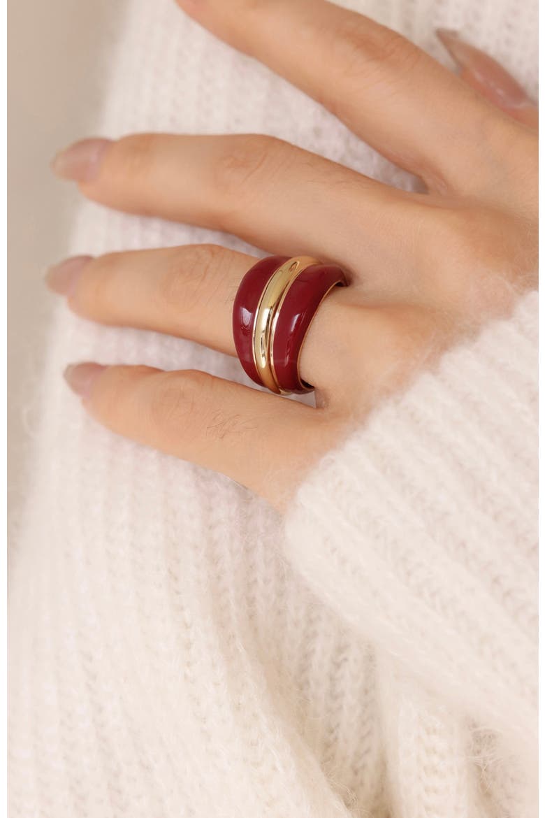 Ostuni Ring, Alternate, color, Red & Gold