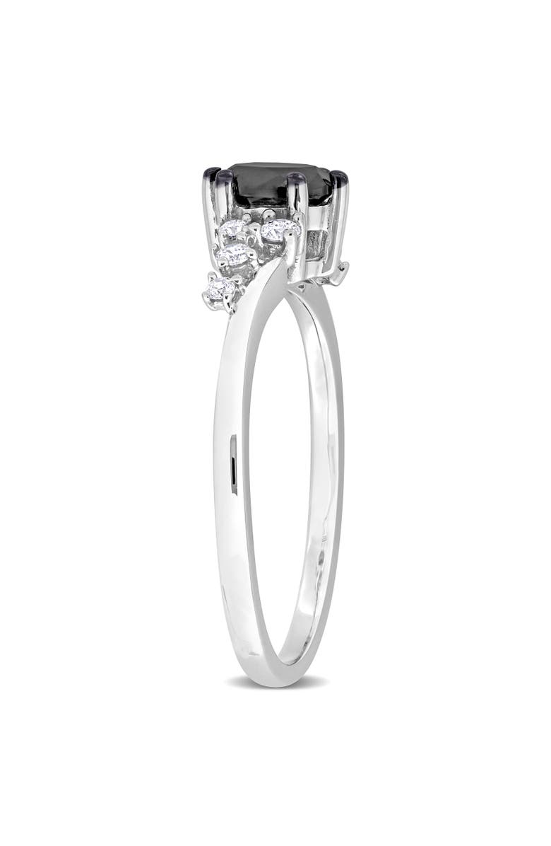 Julianna B. Black & White Diamond Oval Cluster Ring 14k, Alternate, color, 14K White Gold