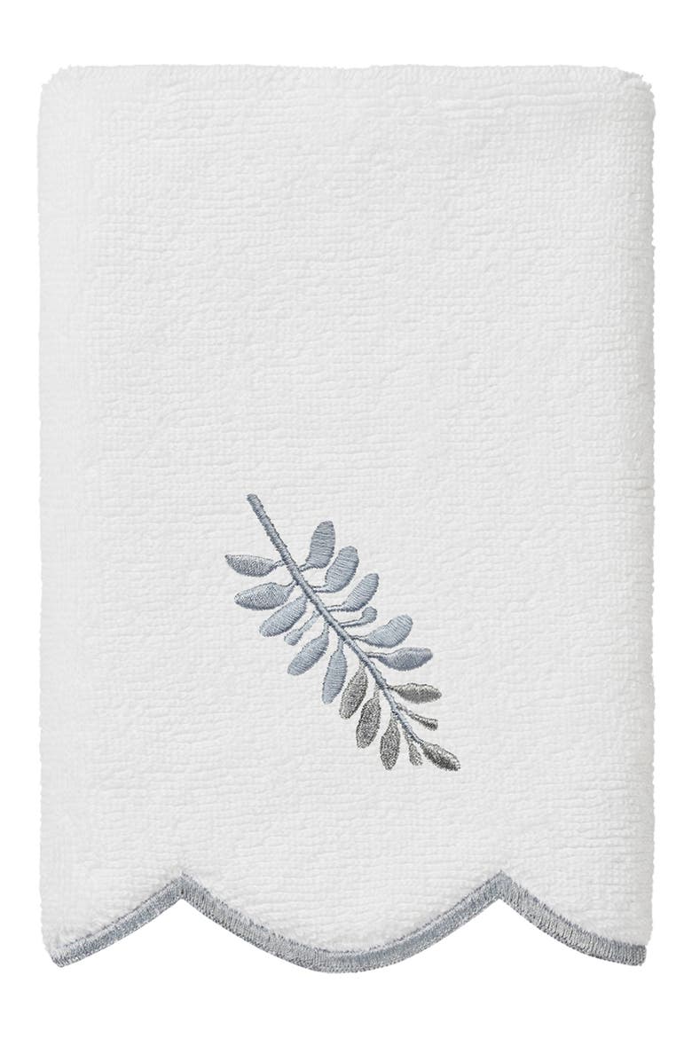 6-Piece Fern Toss Turkish Cotton Towel Set, Alternate, color, WHITE/ GRAY