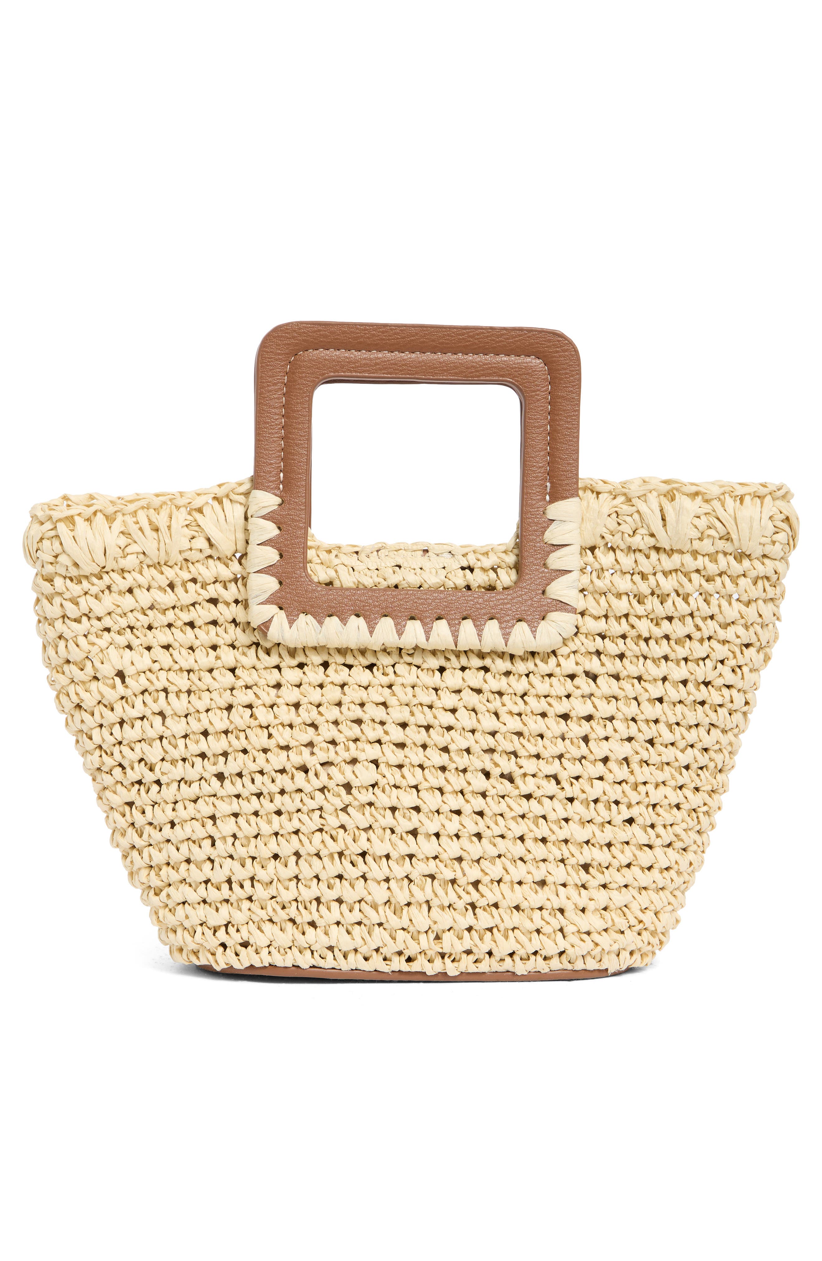 Straw Top Handle Bag, Alternate, color, NATURAL COGNAC