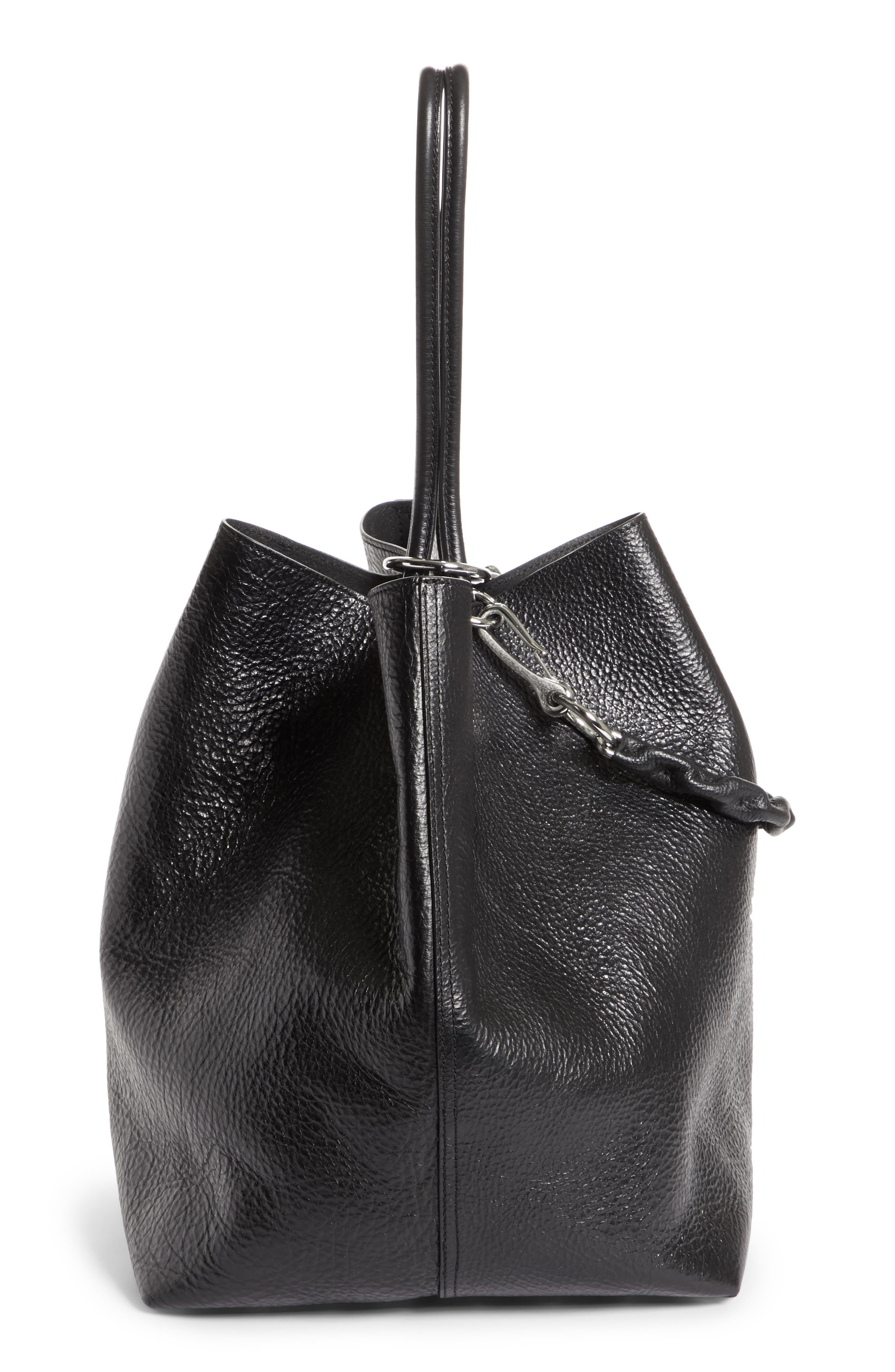 Alexander Wang Large Roxy Covered Chain Leather Bucket Bag, Alternate, color, 
