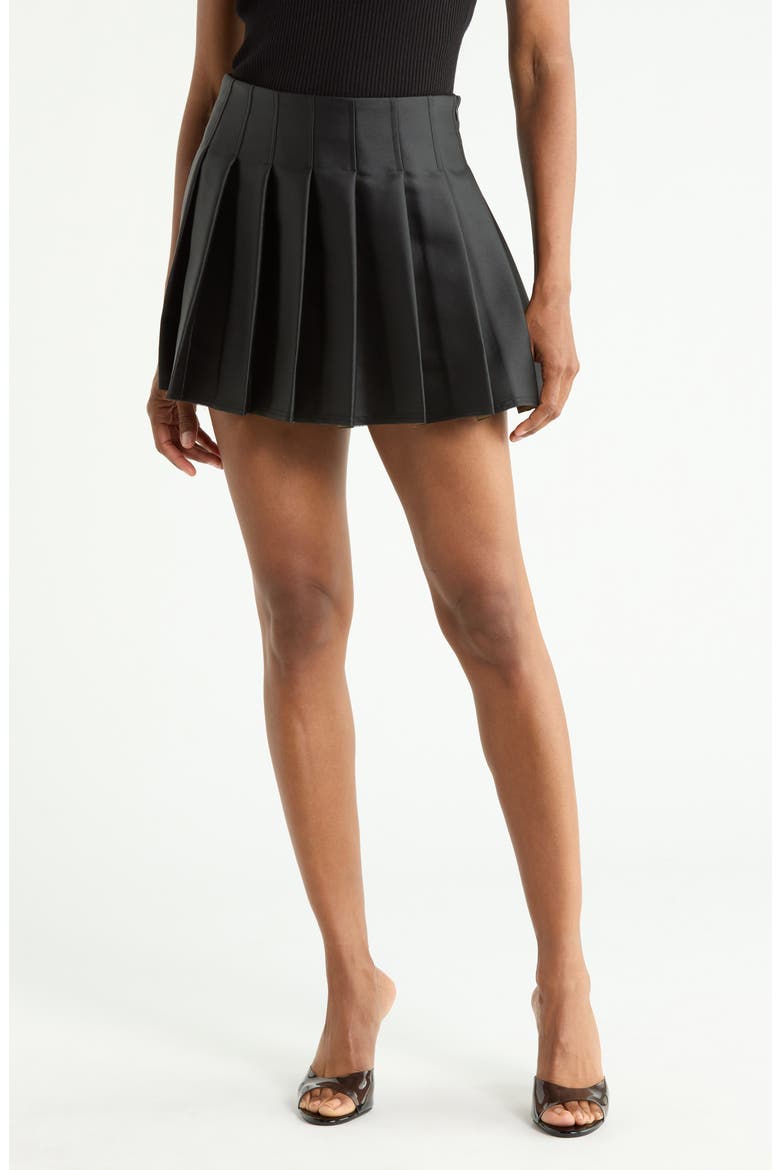 Rives Pleated Mini Skort, Main, color, BLACK MULTI