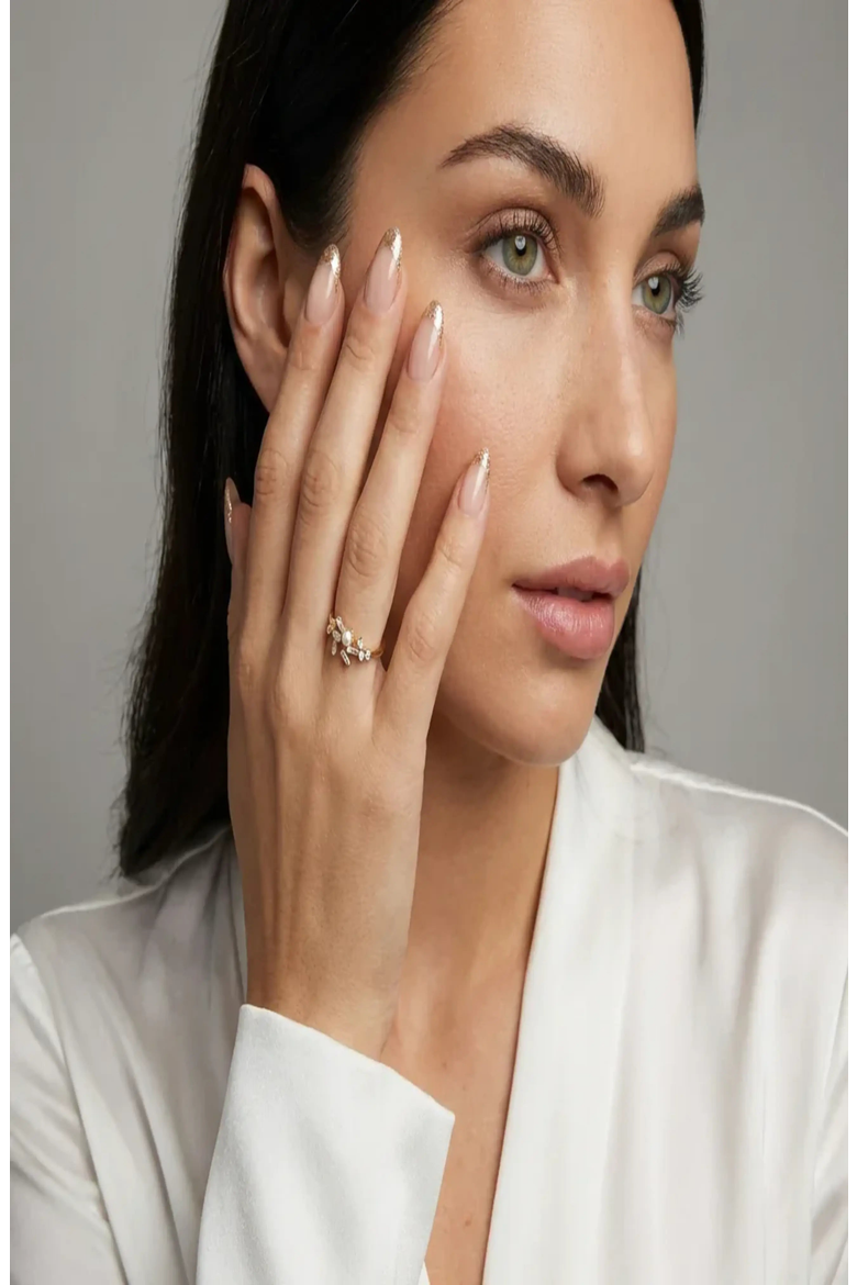 Athena Aurora Almond Press-On Nails, Alternate, color, Athena Aurora