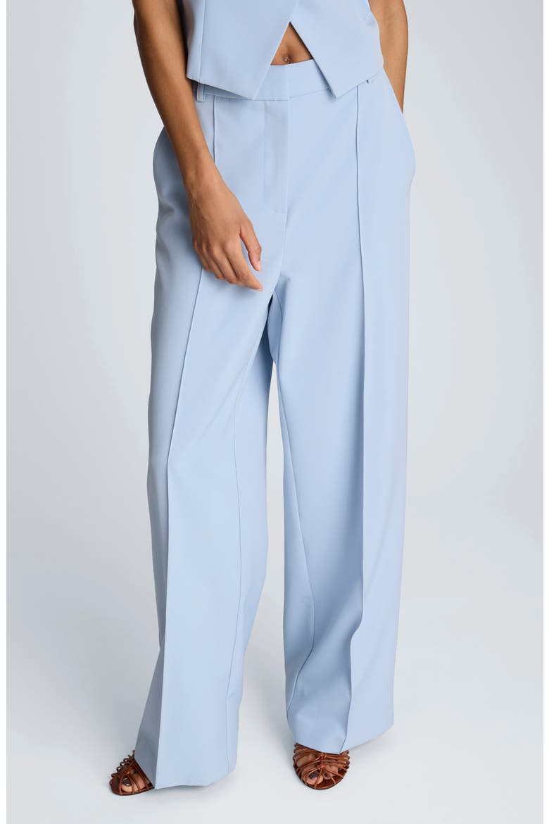 High Waist Pintuck Wide Leg Pants, Alternate, color, BLUE DAWN