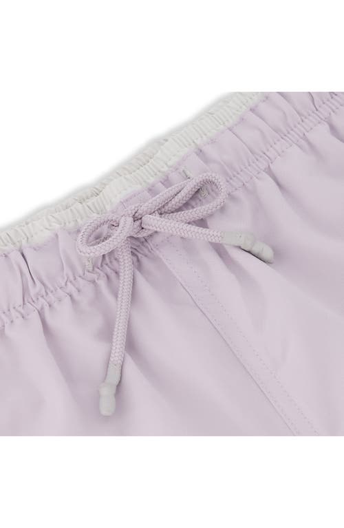 Sunset X Vine Contrast Trim Solid Swim Trunks