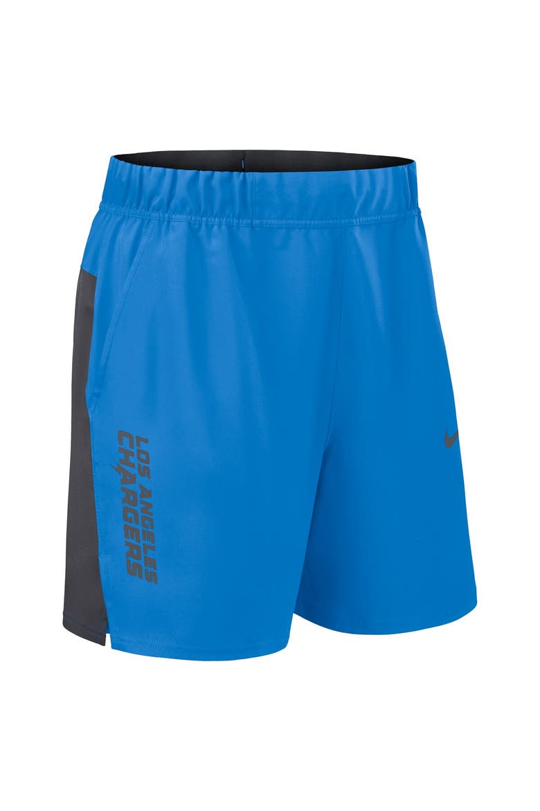Men's Nike Powder Blue Los Angeles Chargers Woven Victory Performance Shorts, Alternate, color, Powder Blue