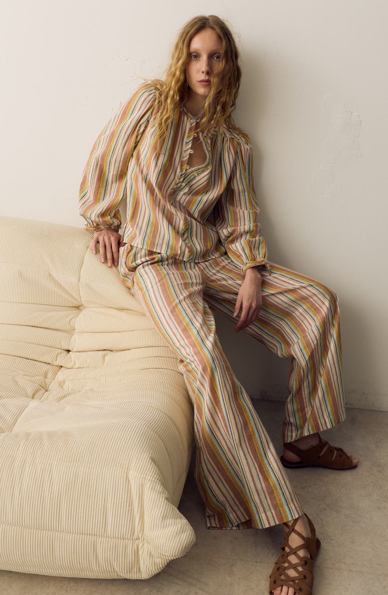 PER UNA BY M&S Stripe Button-Up Shirt, Alternate, color, Pink/ Multi