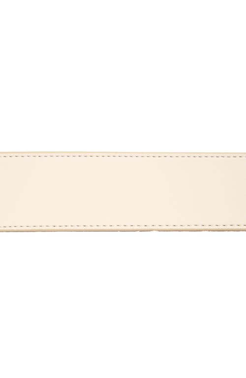 Kurt Geiger London Crystal Eagle Buckle Belt In Neutral