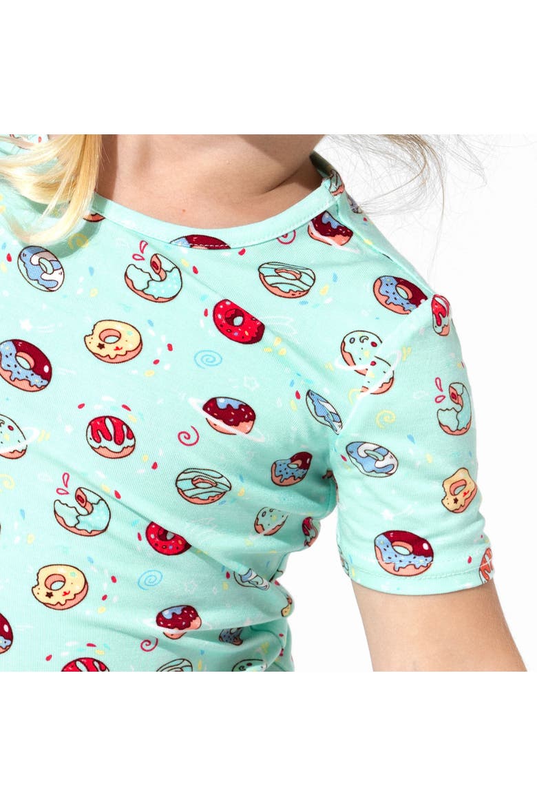 Blue Donut Kids 2-Piece Short Sleeve & Shorts Pajama Set, Alternate, color, Blue Donut