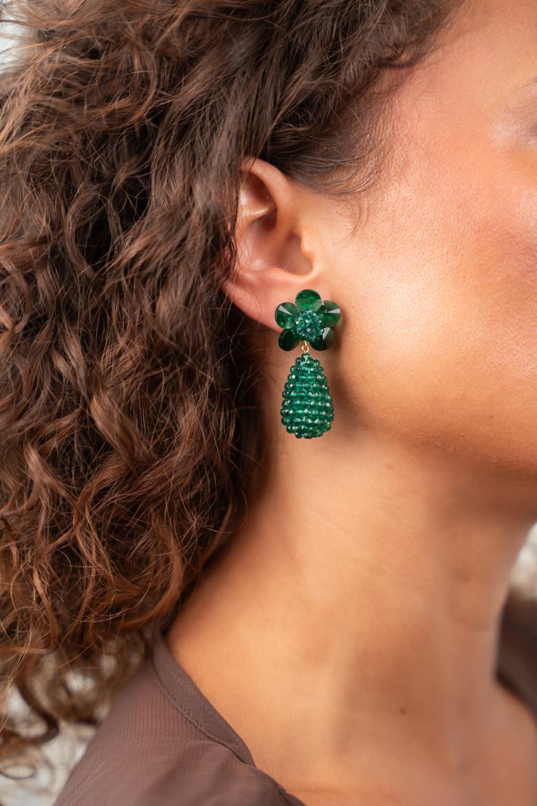 Glassberry Cone XS Earrings in Light Ocean, Alternate, color, Light Ocean green