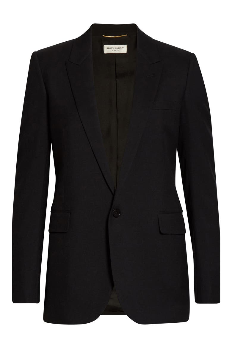 One-Button Jacket, Alternate, color, NOIR