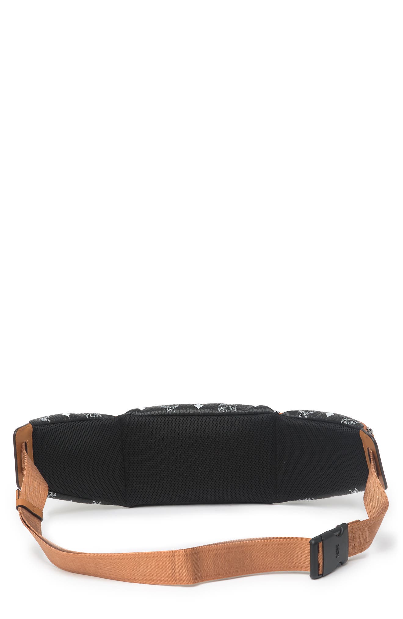 MCM Logo Print 3 Section Belt Bag, Alternate, color, 