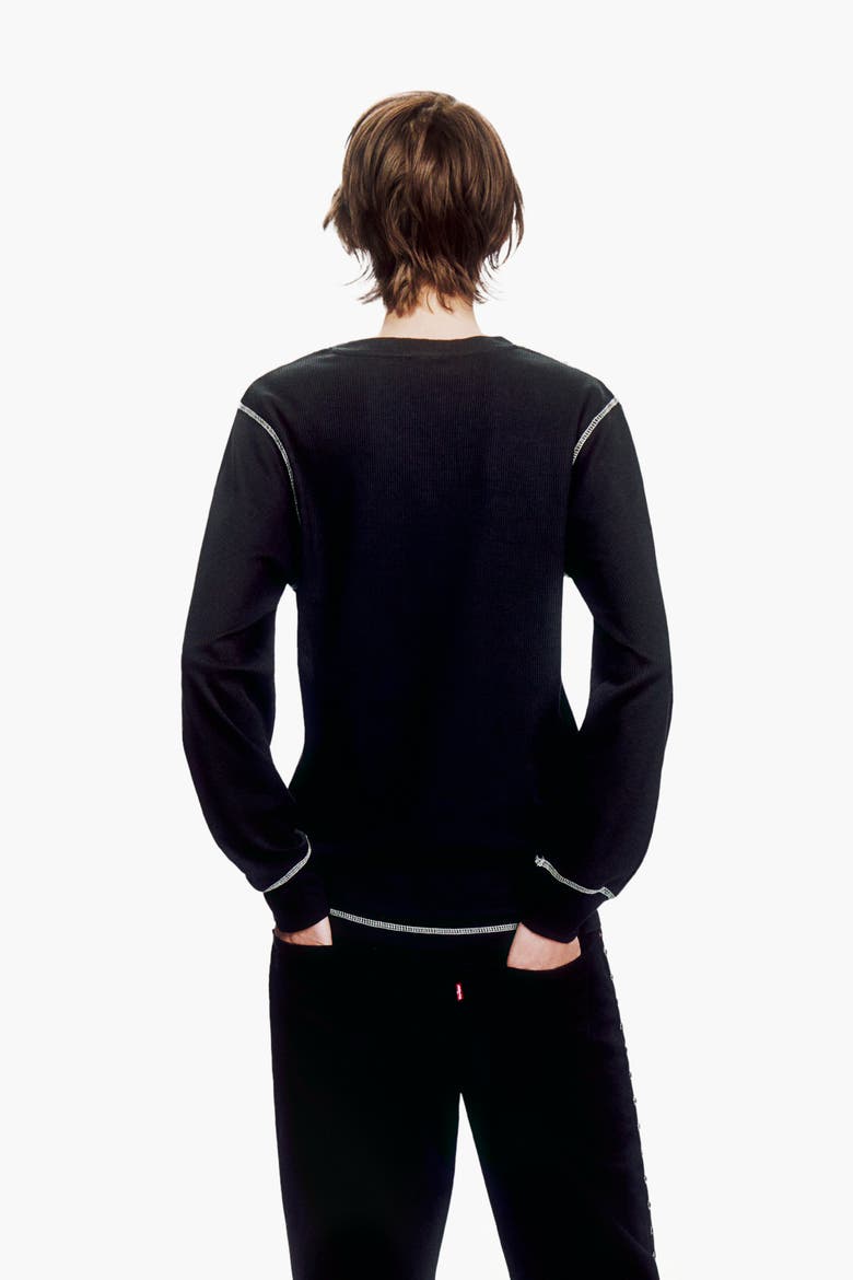 Logo Tees Thermal T-Shirt, Alternate, color, BLACK