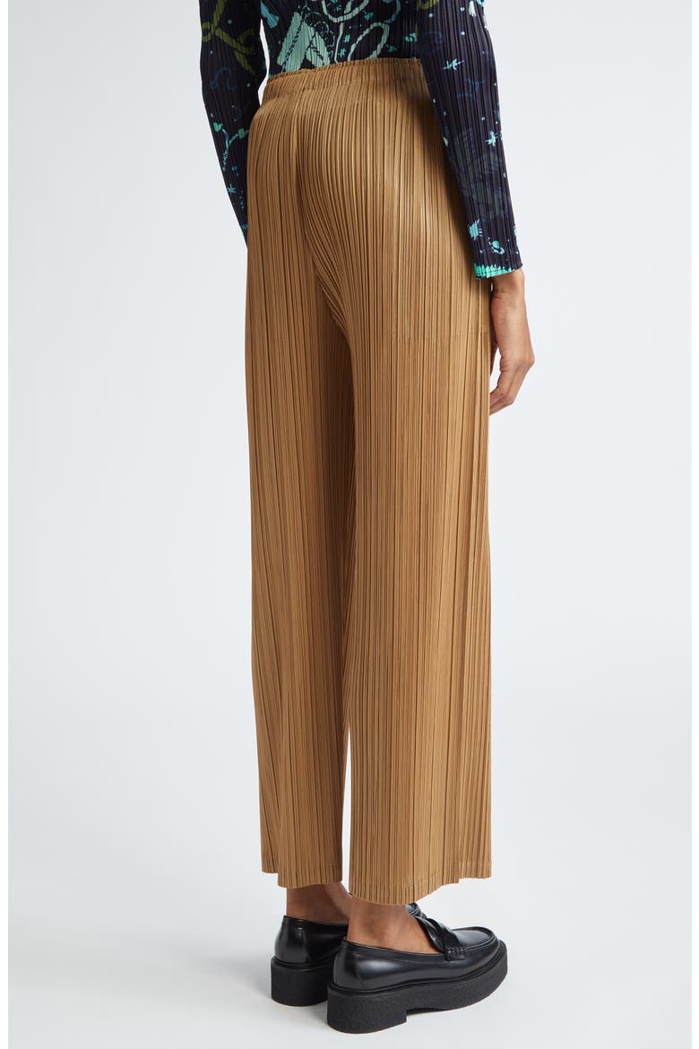 Monthly Colors December Pleated Crop Wide Leg Pants, Alternate, color, SAND BEIGE