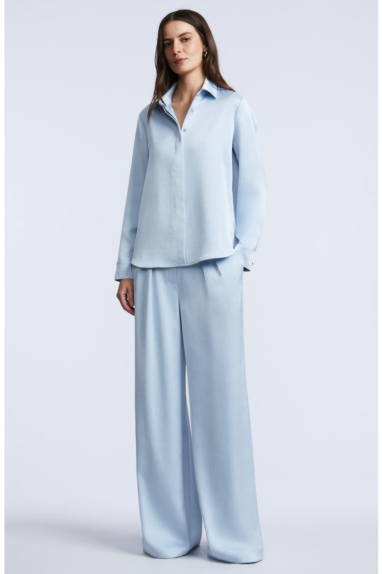 Washer Relaxed Button-Up Shirt, Alternate, color, SKYWAY