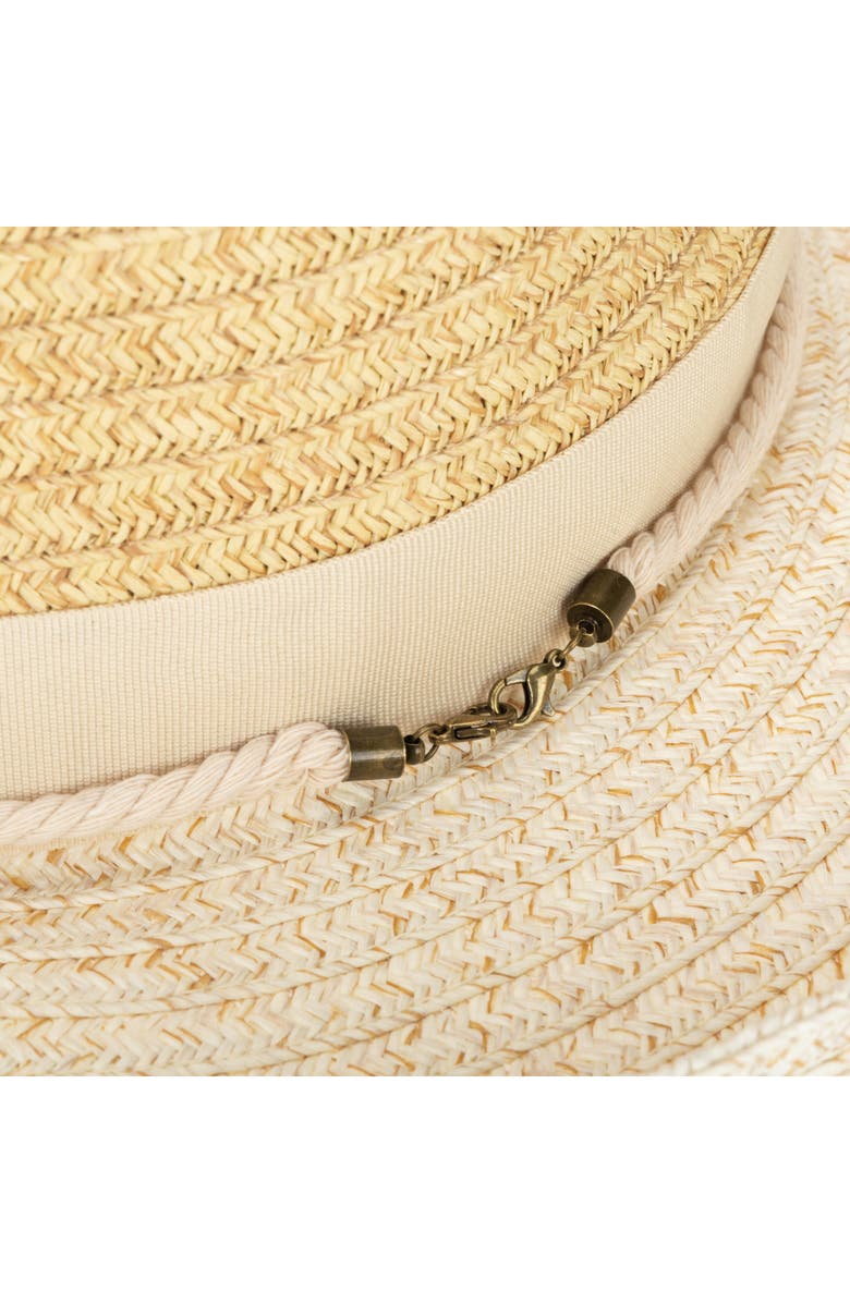 San Diego Hat Ultrabraid Two-Tone Raffia Rolled Brim Fedora, Alternate, color,