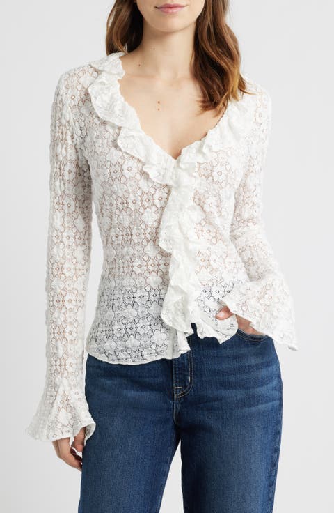 The Gabriella Ruffle Lace Top