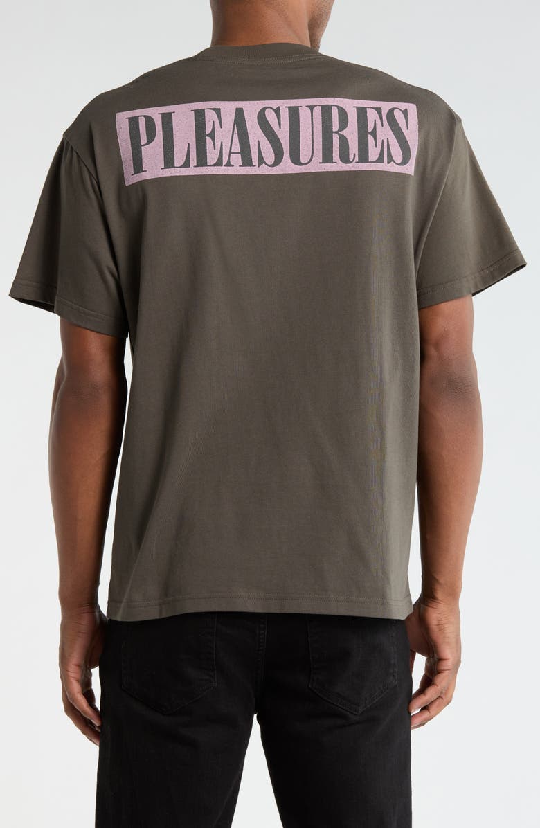 PLEASURES Angel Graphic Print T-Shirt, Alternate, color, Charcoal
