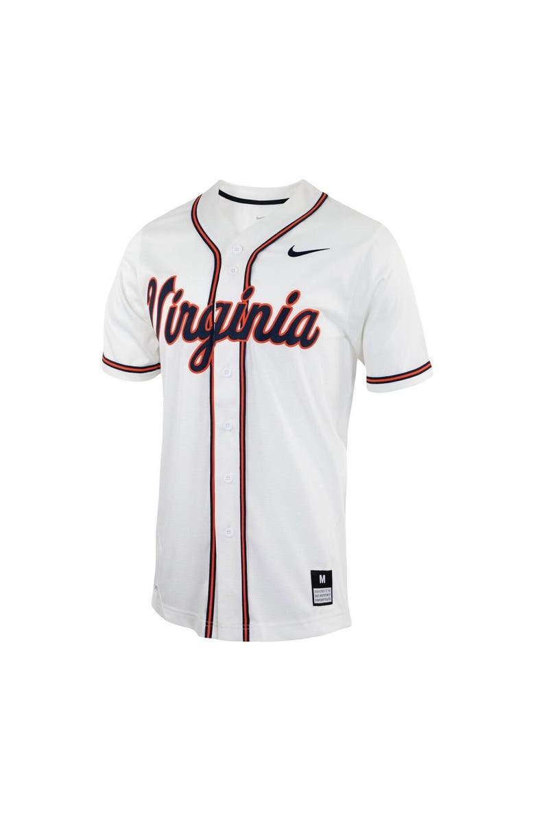 Nike Men's Nike White Virginia Cavaliers Replica Baseball Jersey, Alternate, color, 