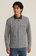 Lands' End Long Sleeve Corduroy Collar Bedford Rib Quarter Zip