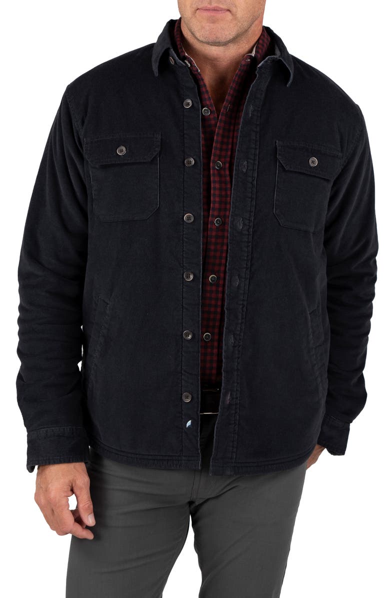 Tailor Vintage Faux Shearling Lined Corduroy Shirt Jacket, Main, color, 