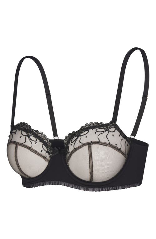 Savage X Fenty Loveline Balconette Bra In Black Caviar