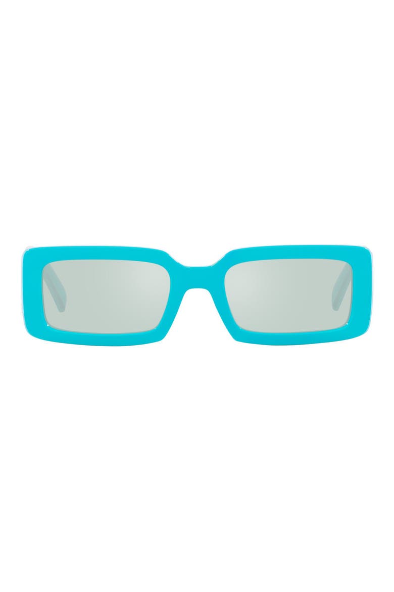 53mm Rectangular Sunglasses, Main, color, AZURE