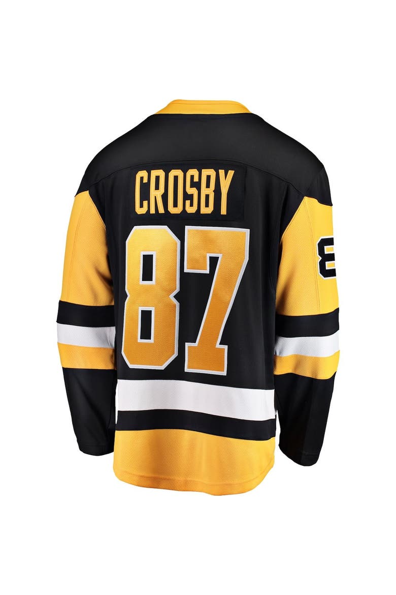 Men's Fanatics Sidney Crosby Black Pittsburgh Penguins Captain Patch Home Breakaway Jersey, Alternate, color, Black