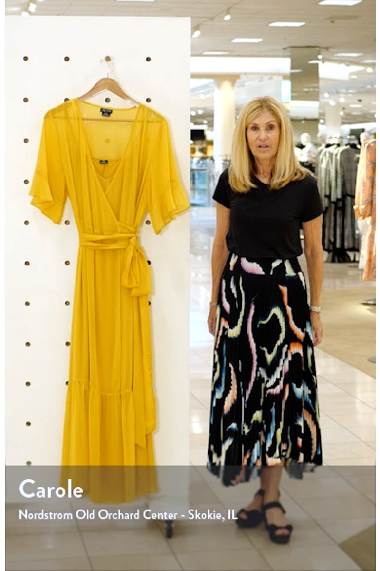 Flutter Sleeve Wrap Maxi Dress video