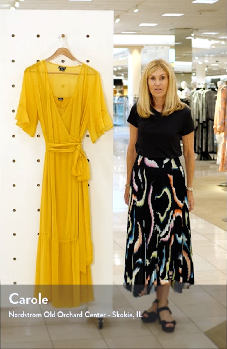 Flutter Sleeve Wrap Maxi Dress, sales video thumbnail