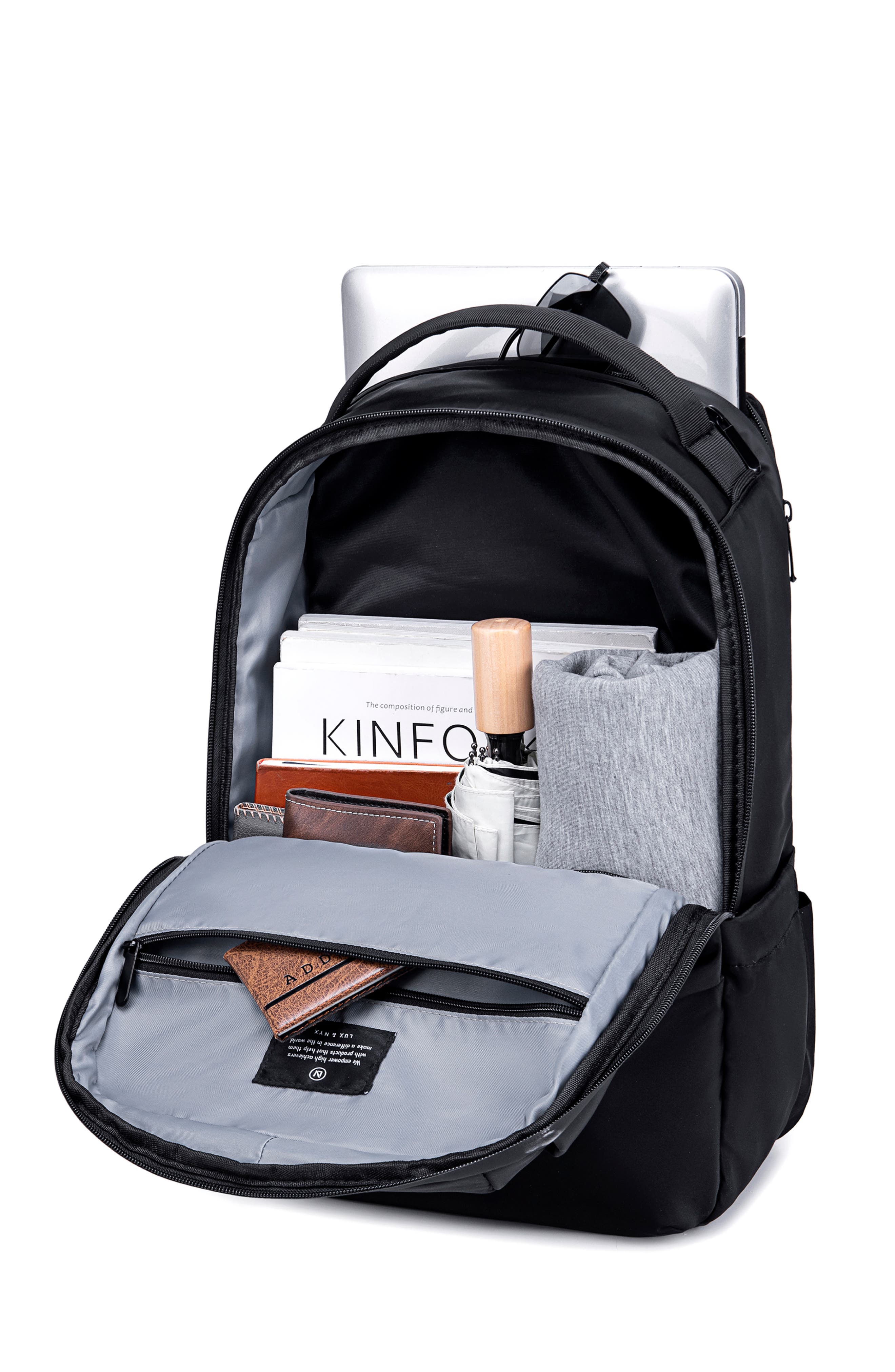 Lux and Nyx Origami 16-inch Laptop Backpack For Women, Alternate, color, Black