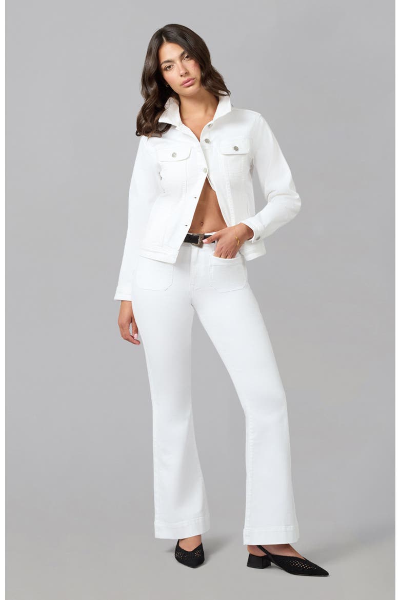 Gabriella Classic Denim Jacket, Alternate, color, White