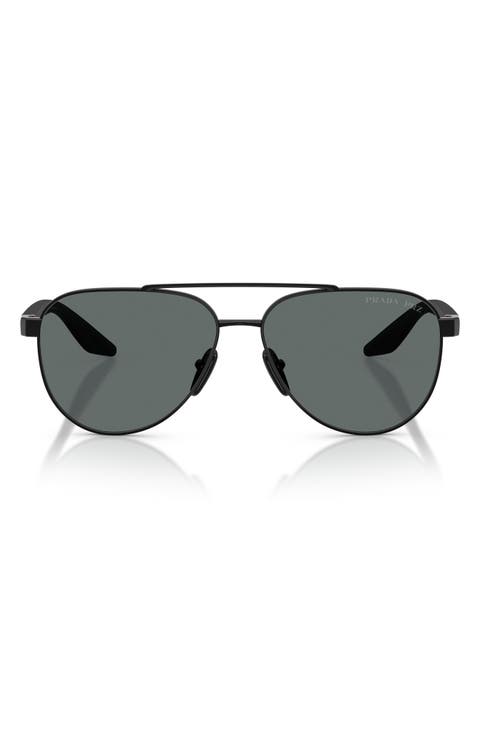 58mm Polarized Pilot Sunglasses
