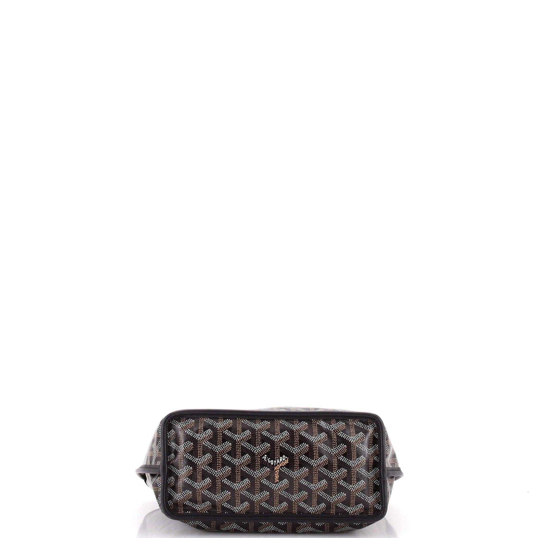 Pre-Owned Goyard Anjou Reversible Tote Printed Coated Canvas Mini, Alternate, color, Black