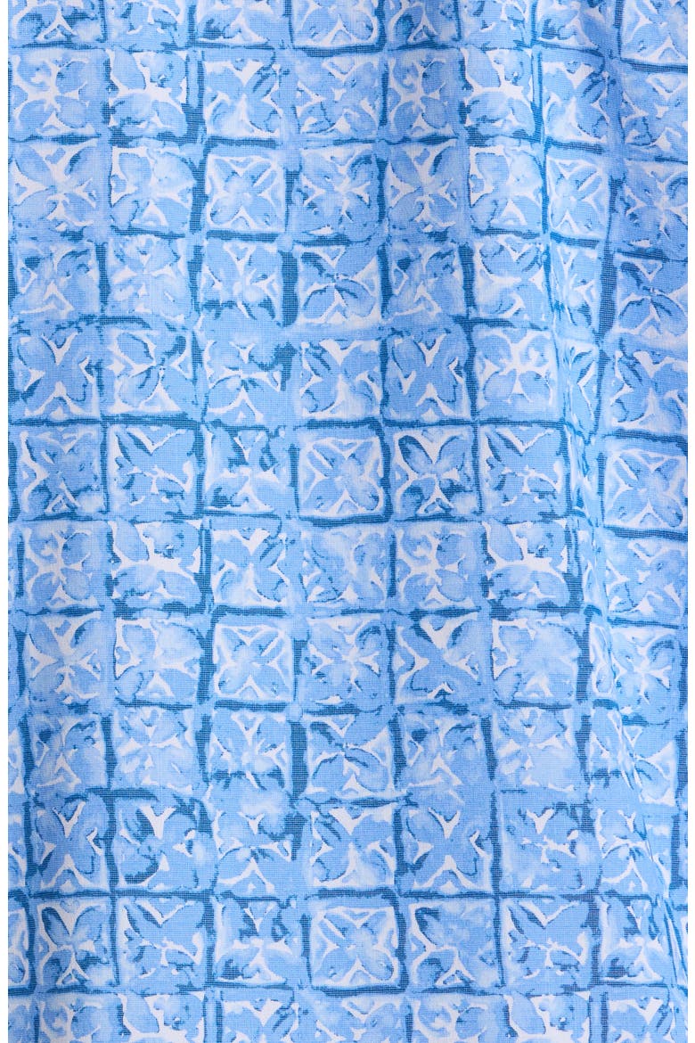 Coastal Ease Carrico Tiles IslandZone® Short Sleeve Button-Up Shirt, Alternate, color, DUSTY ICICLE