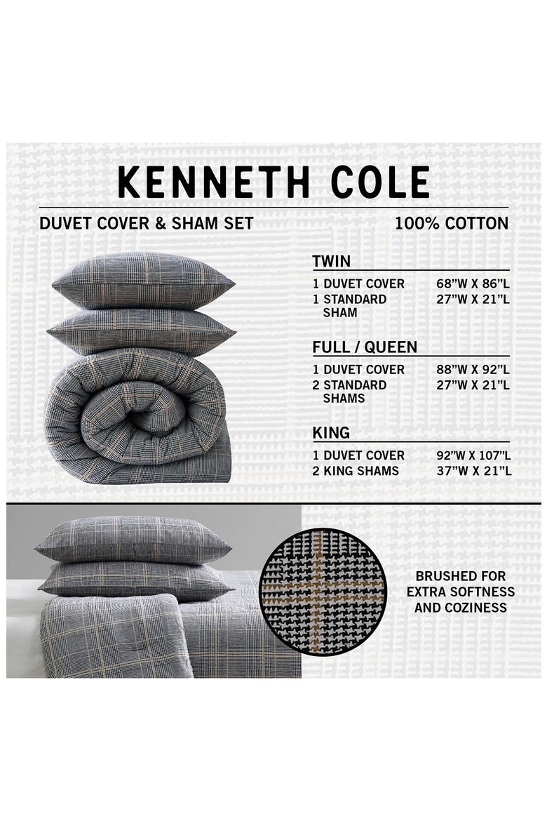 Sussex Duvet Cover & Sham Set, Alternate, color, KHAKI BLACK
