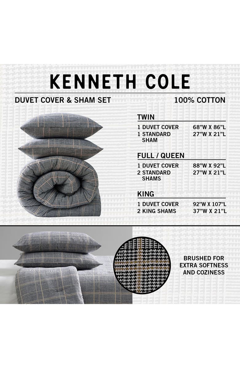 Kenneth Cole Sussex Duvet Cover & Sham Set, Alternate, color, Khaki Black