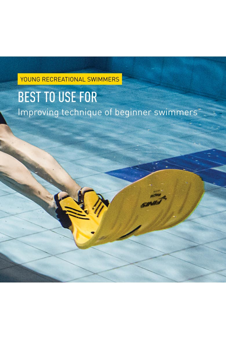 Rapid Monofin With Flexible Blade for Dolphin Kick Training, Core & Leg Strengthening, Quick-Release Strap, Alternate, color, Yellow