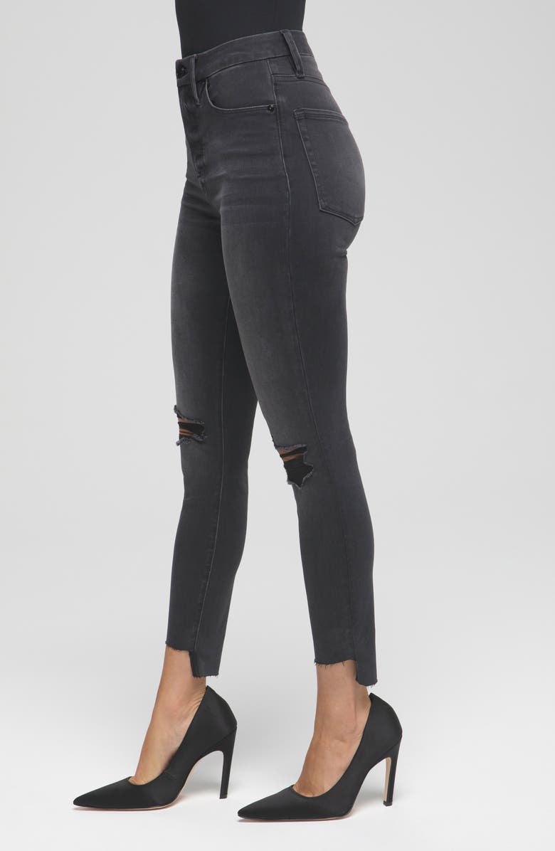Good American Good High Waist Crop Skinny Jeans, Alternate, color,