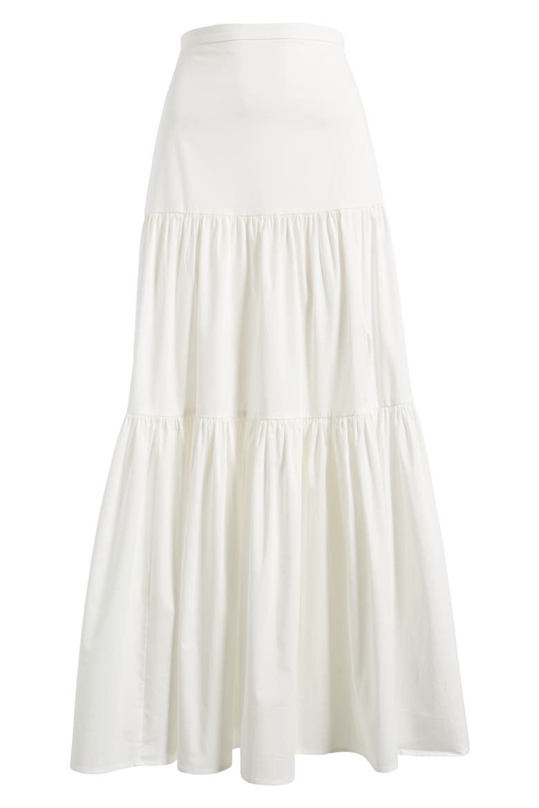 Tiered Maxi Skirt, Alternate, color, IVORY