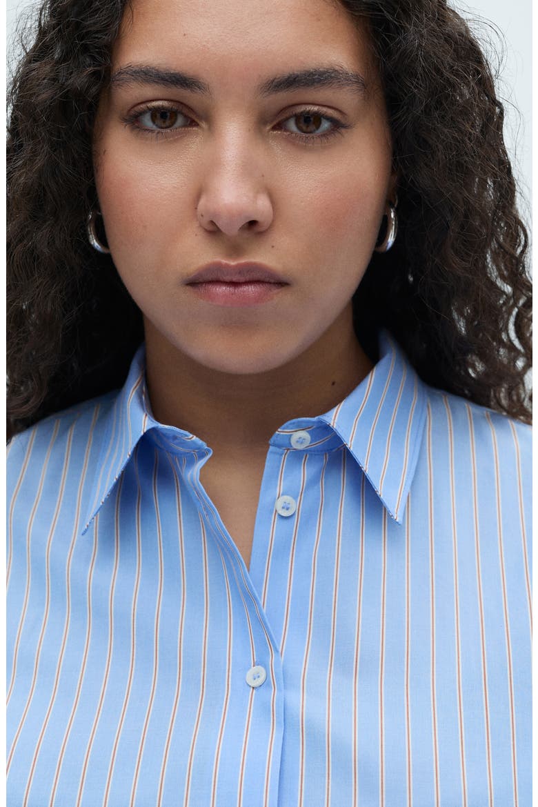 Stripe Button-Up Shirt, Alternate, color, BLUE