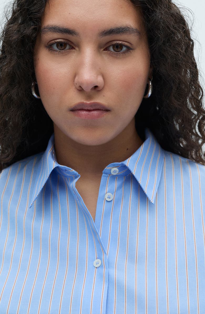 MANGO Stripe Button-Up Shirt, Alternate, color,