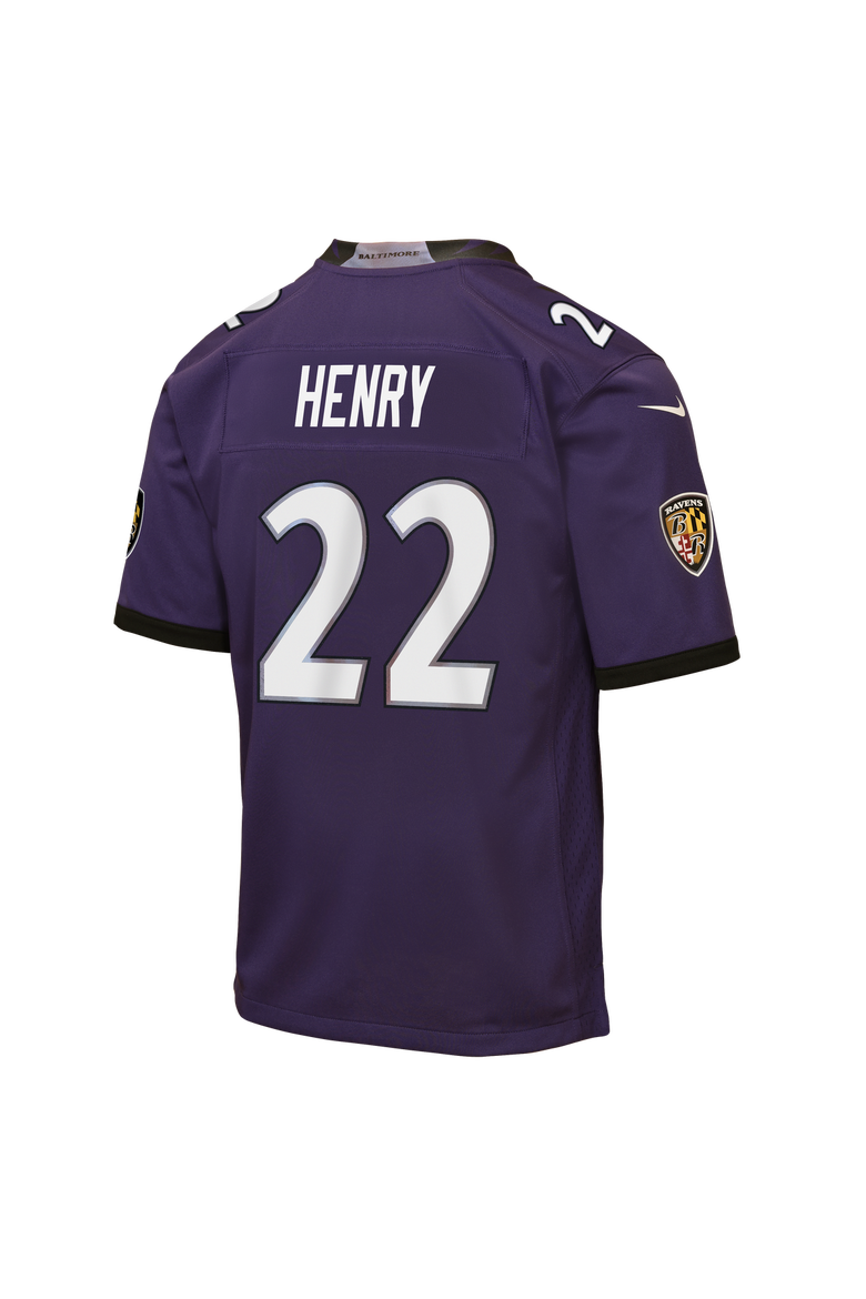 Youth Nike Derrick Henry Purple Baltimore Ravens Game Jersey, Alternate, color, Purple