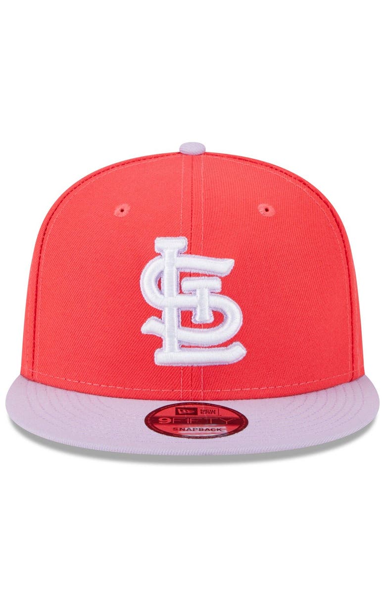 New Era Men's New Era Red/Purple St. Louis Cardinals Spring Basic Two-Tone 9FIFTY Snapback Hat, Alternate, color, 