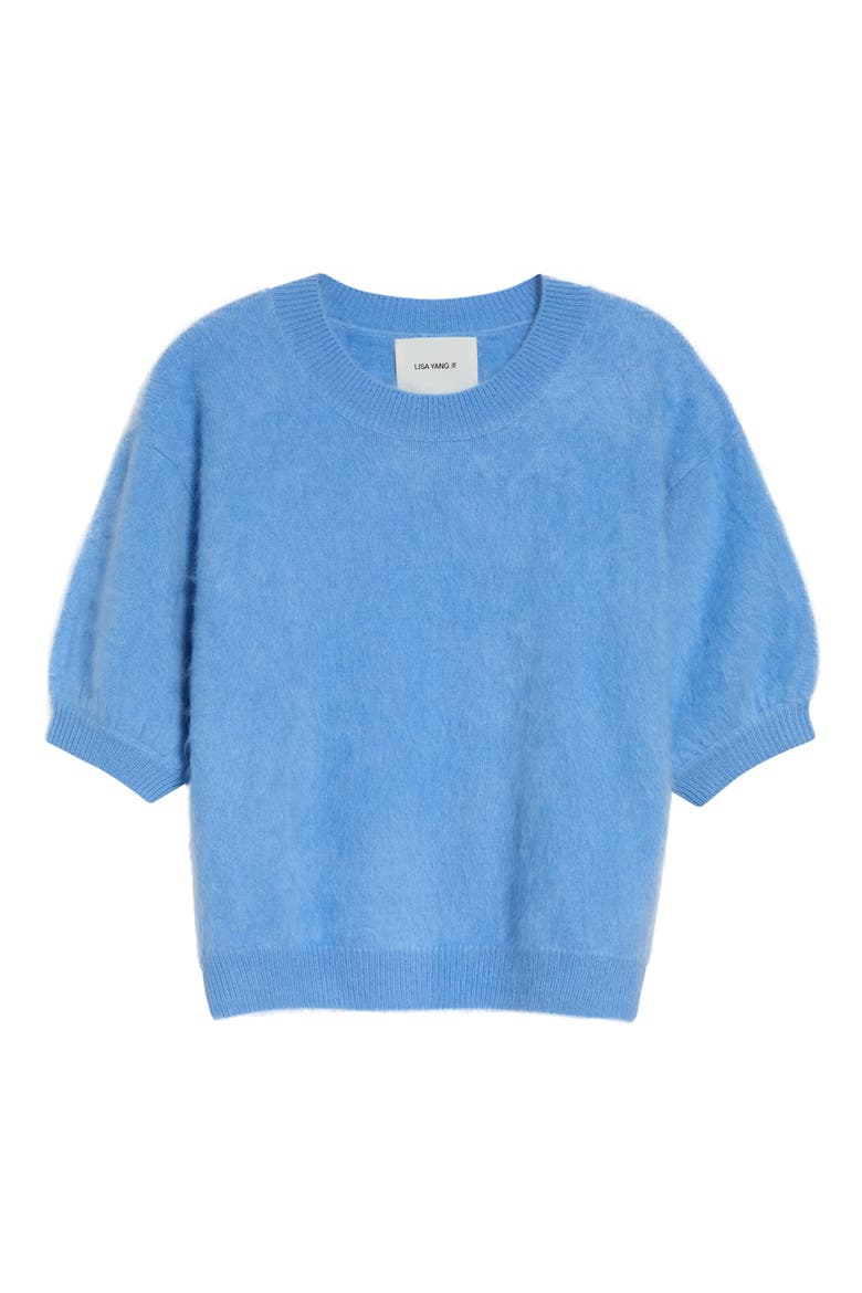 Juniper Brushed Cashmere Sweater, Alternate, color, AZURE BRUSHED