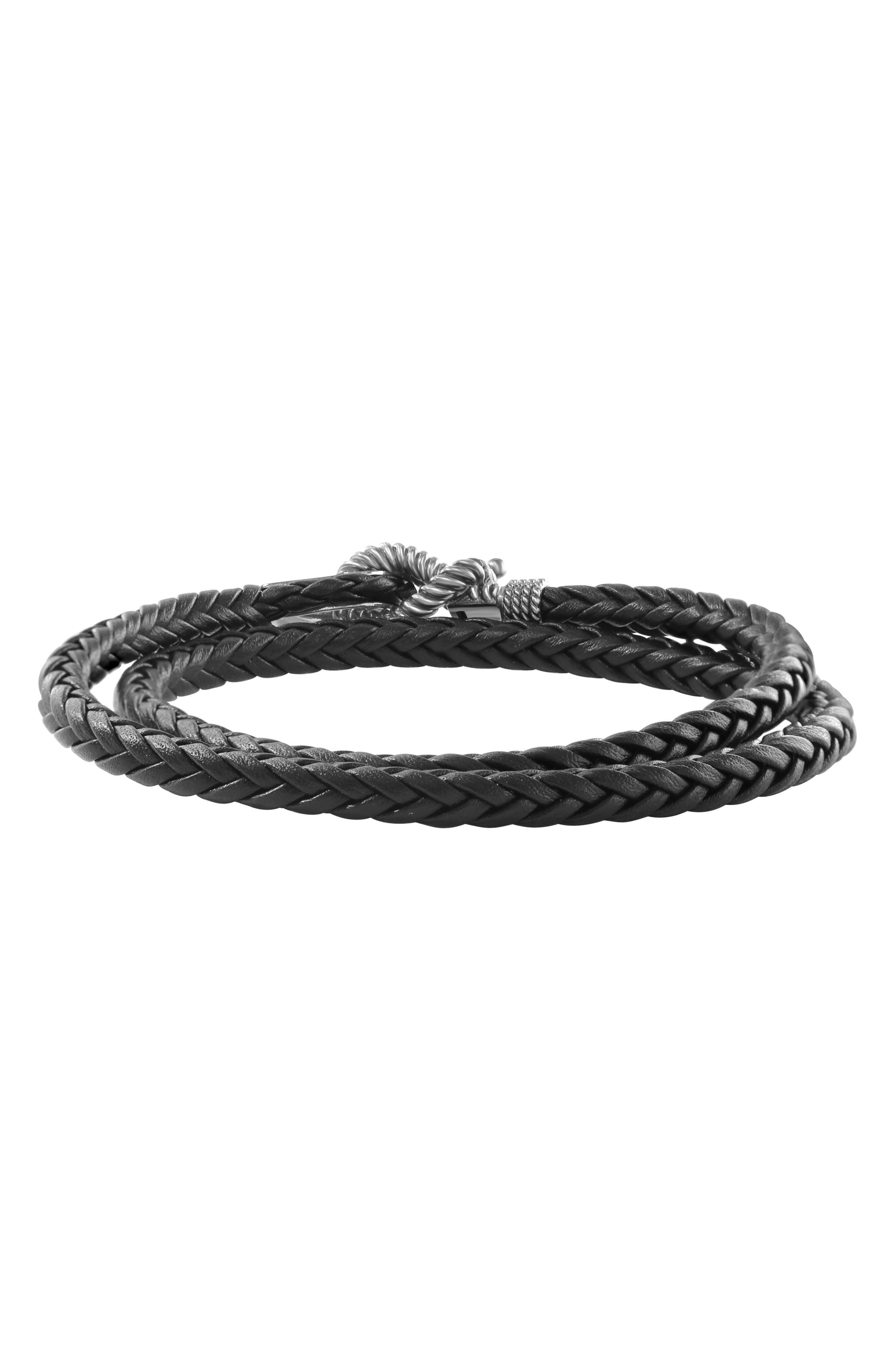EFFY Men's Braided Leather Bracelet