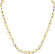Everlee Pear Aura Link Lab Diamond Necklace in 14K