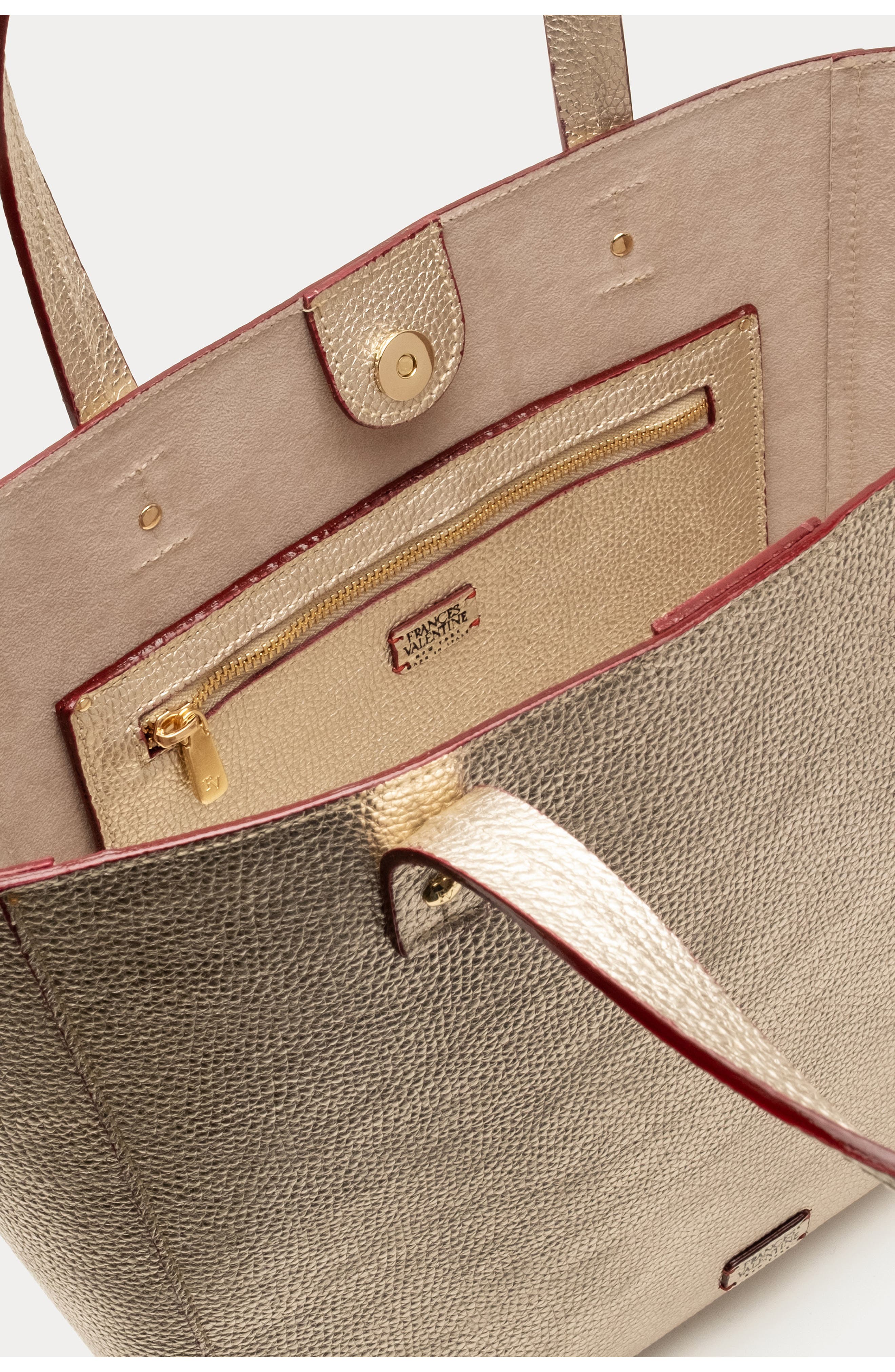Large Margaret Leather Tote, Alternate, color, PLATINO