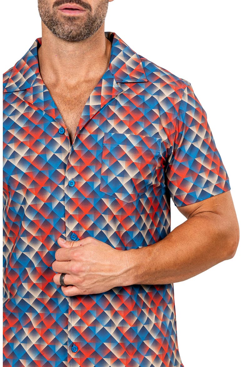 Marthy Red Camp Shirt, Alternate, color, RED